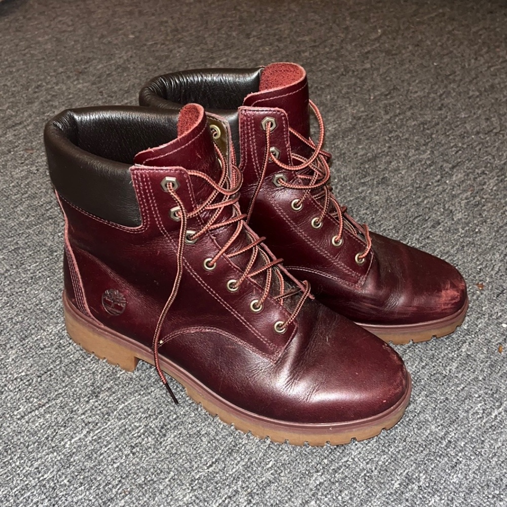 Timberland Boots Bordeaux red leather Jayne 6